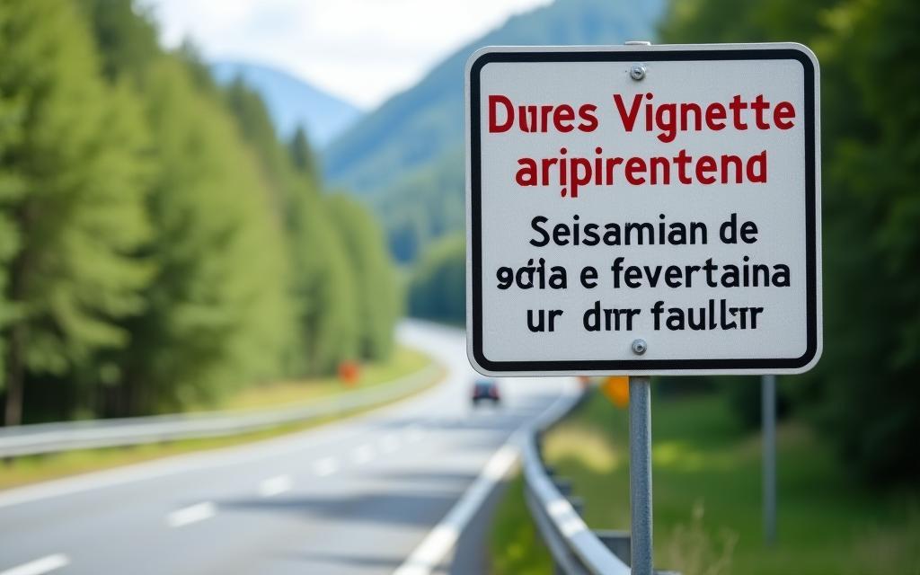 Cartello autostradale svizzero con indicazioni sulla vignetta